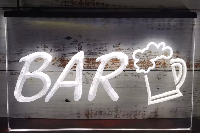 BAR NEON LJUS SKYLT LIGHT SIGN NR