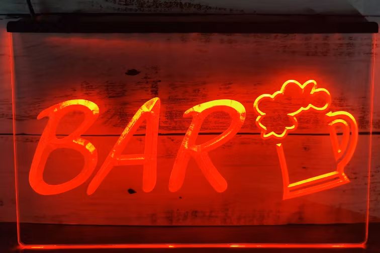 BAR NEON LJUS SKYLT LIGHT SIGN NR