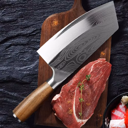 Högkvalitativ Japanska Köttsyxa Köttskniv Hög Kolhalt