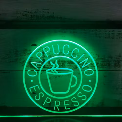 Espresso Cappuccino Neon LED Skylt