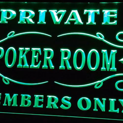 Private Poker Room Member LED Neon Skylt