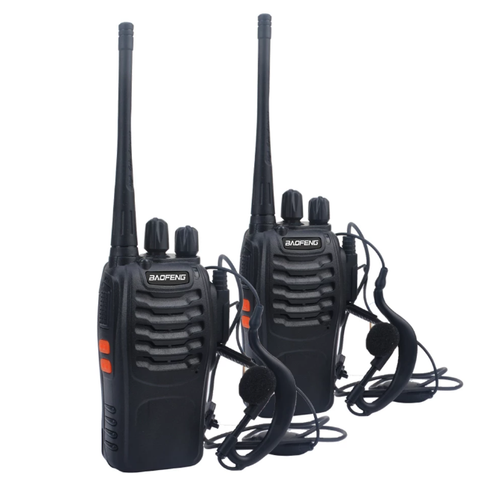 2-Pack Baofeng Walkie Takie BF-888S UHF 400-470MHz Amatörradio 888s VOX radio