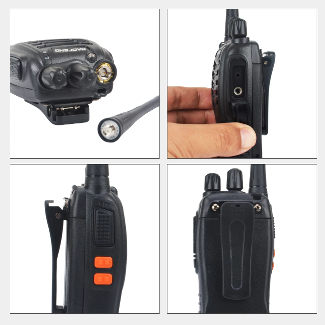 2-Pack Baofeng Walkie Takie BF-888S UHF 400-470MHz Amatörradio 888s VOX radio