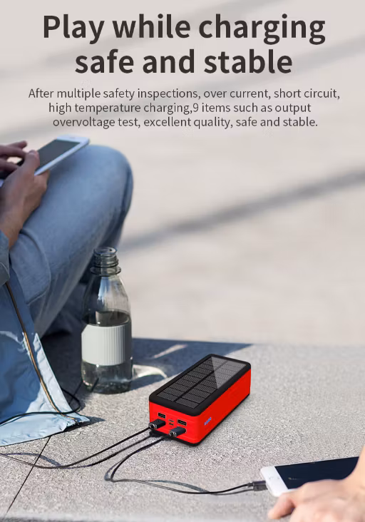 Kraftfull Solcellsladdare på hela 90000 mAh med stöd för trådlös laddning
