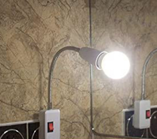 E27 EU-kontaktadapter Flexible med strömbrytare E27 Socket Lamp Base Socket Extra Lampa
