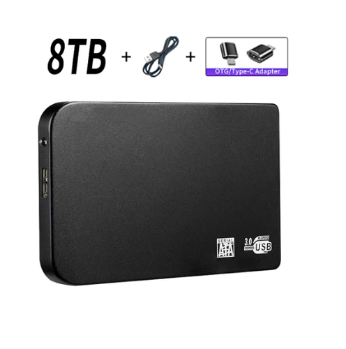 Höghastighets 8TB SSD Bärbar Extern Solid State-hårddisk USB3.0-gränssnitt HDD Mobil hårddisk för PC/mac