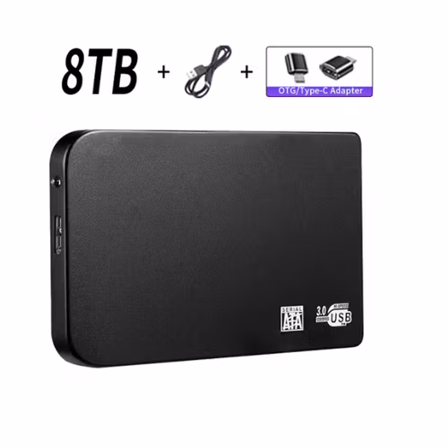 Höghastighets 8TB SSD Bärbar Extern Solid State-hårddisk USB3.0-gränssnitt HDD Mobil hårddisk för PC/mac