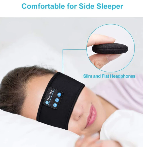 Bluetooth Pannband med Hörlurar – Sovhörlurar för Träning & Avkoppling
