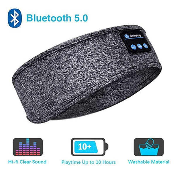Bluetooth Pannband med Hörlurar – Sovhörlurar för Träning & Avkoppling