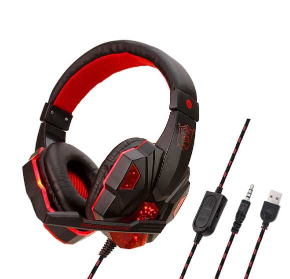 Gaming Headset Hörlurar för Playstation 4 / Ps4 Pro / PS5 / Xbox One / PC  med Stereo Bass