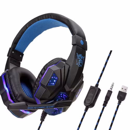 Gaming Headset Hörlurar för Playstation 4 / Ps4 Pro / PS5 / Xbox One / PC  med Stereo Bass
