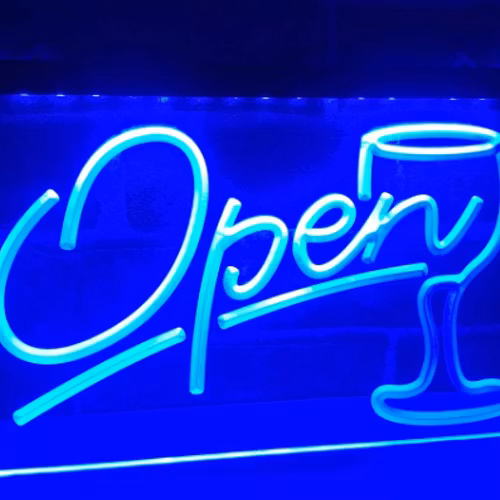OPEN BAR NEON LOGO SKYLT