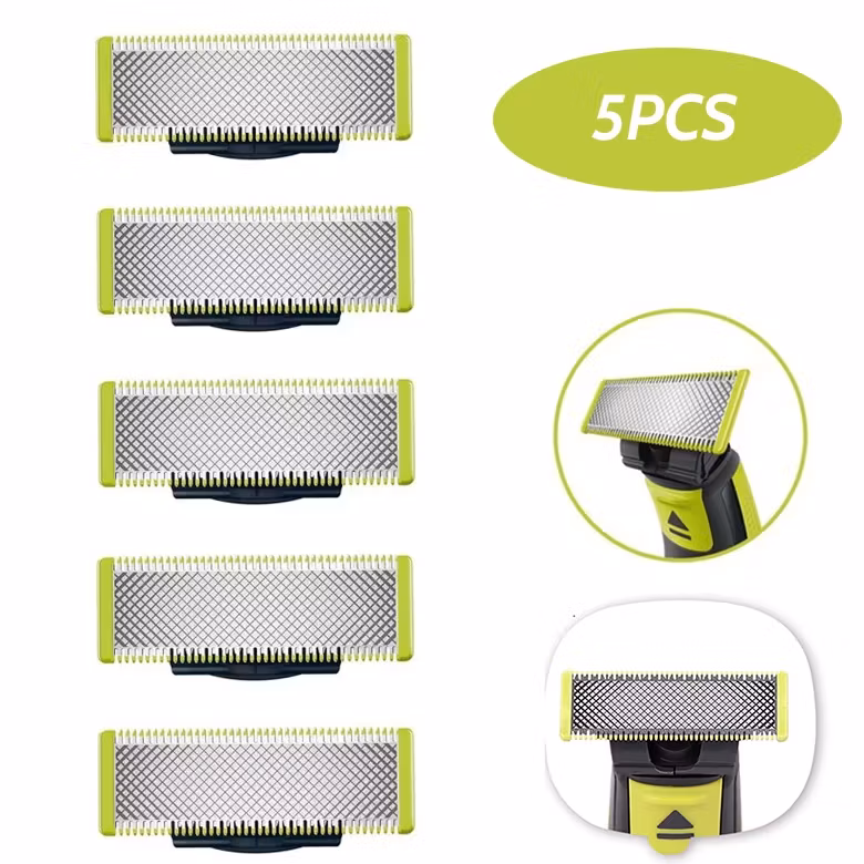 5-Pack OneBlade Ersättningsblad - Silver/Grön