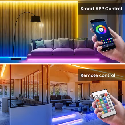 LED SLINGA FÖR BAKGRUNDSBELYSNING TV MED BLUTOOTH