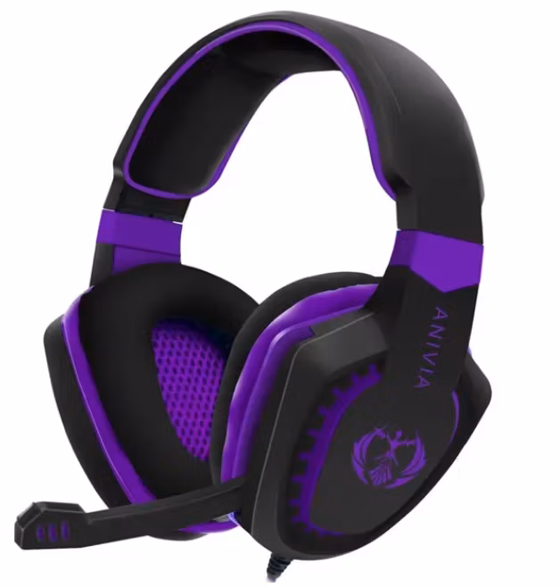 Gaming Headset Brusisolerande Overear Hörlurar med Mic.Volume Control Bas Surround Ljud för PC PS4 PS5 XBOX