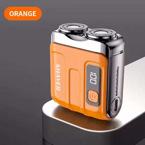 Mini Elektrisk Rakhyvel med LED-display – Dubbelbladig & Uppladdningsbar