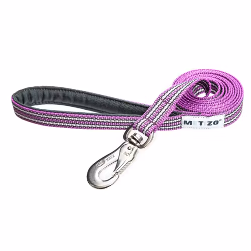 Metizo koppel, fodrat handtag, reflex Lila180cm