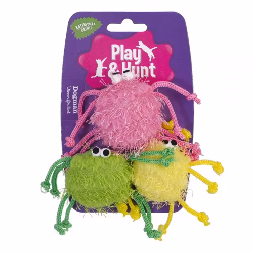 Glittrande Spindlar 3pack  5cm