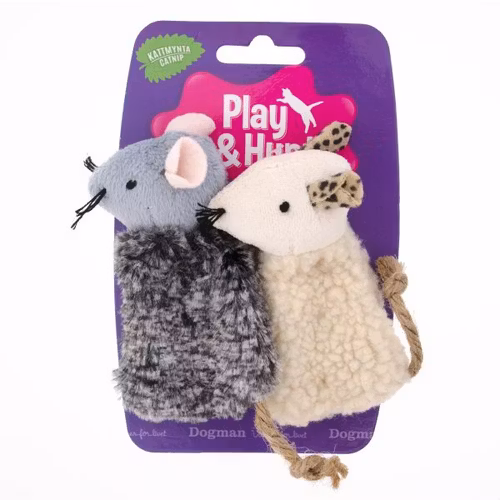 Möss med repsvans ,kattmynta 2pack 10cm