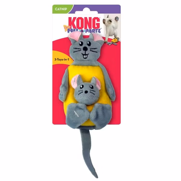 KONG KATT Pull-A-Partz Cheezy - prassel o kattmynta 23cm