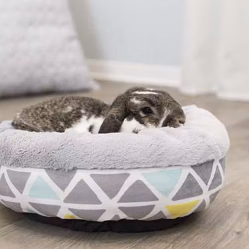 Bädd Bunny cuddly rund, plysch, ø 35 × 13 cm