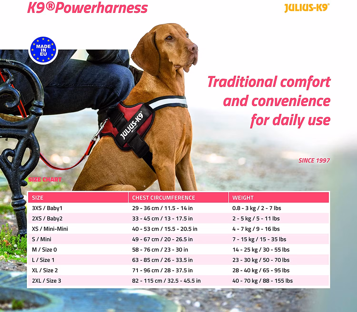 Julius-K9®, Powersele, 3/XL: 82-118 cm