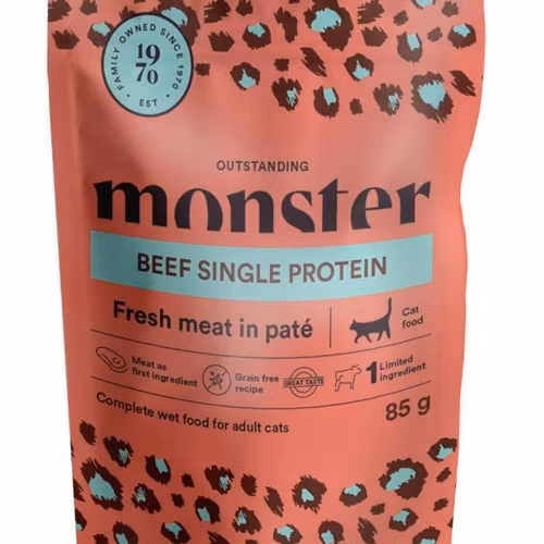 Monster Cat Pouches Adult Beef (nöt) 85 gr x 8 st