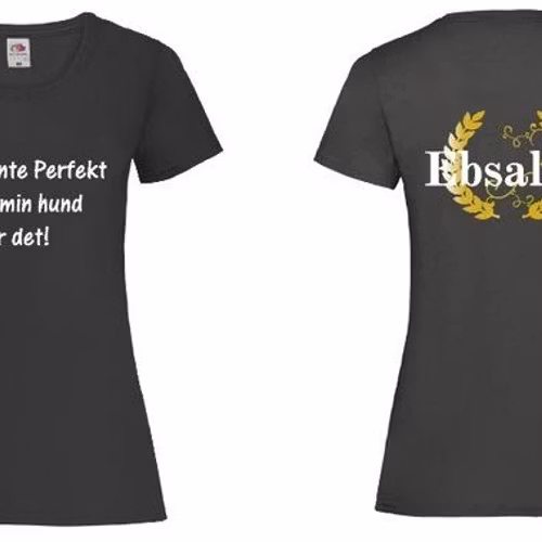 Ebsalon T-shirt med tryck "Jag är inte perfekt men min hund är det"