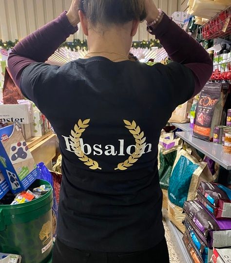 Ebsalon T-shirt med tryck "Livet är så mycket roligare med min hund"
