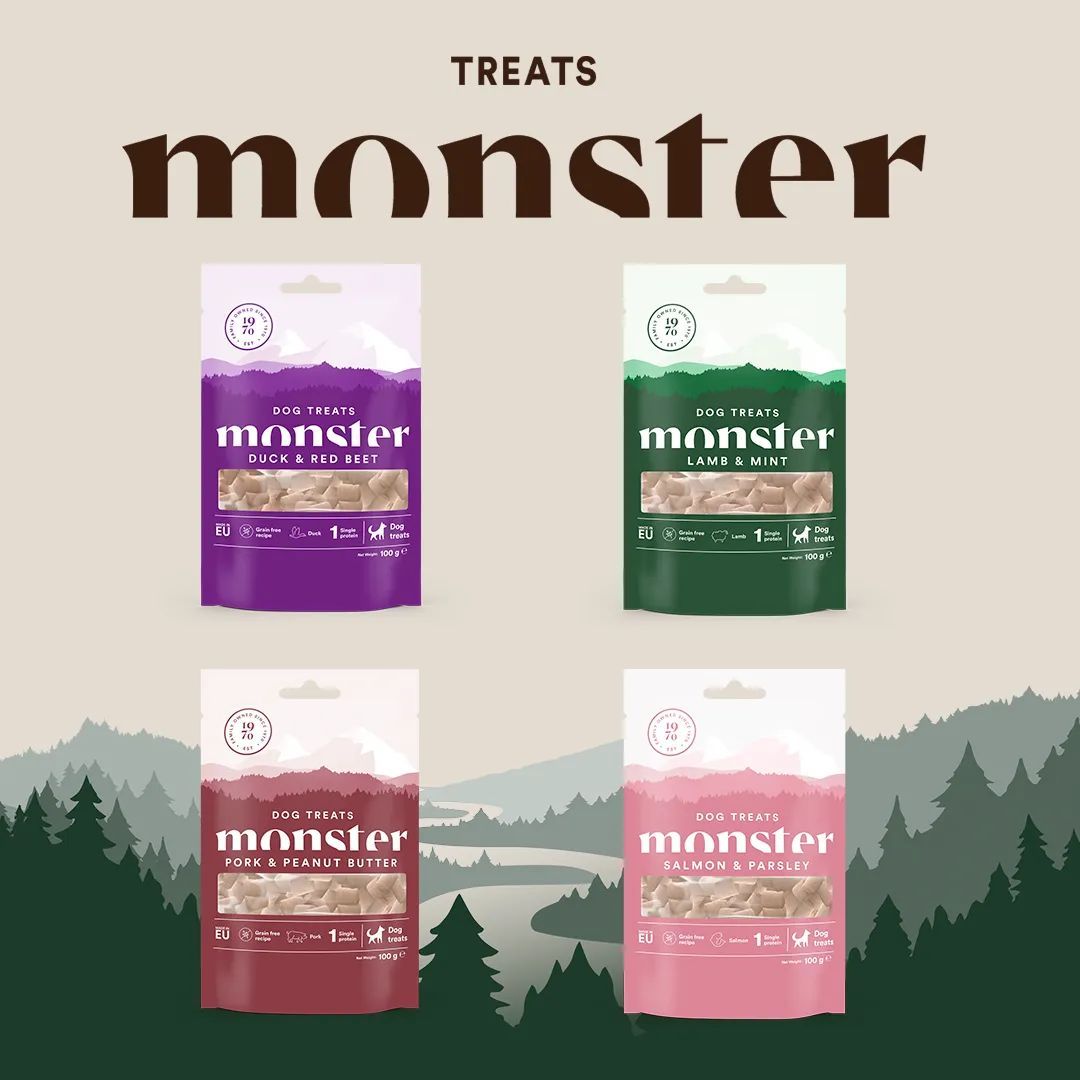 Monster Dog Treats All Breed Duck & Beet - anka & rödbeta 100 gr