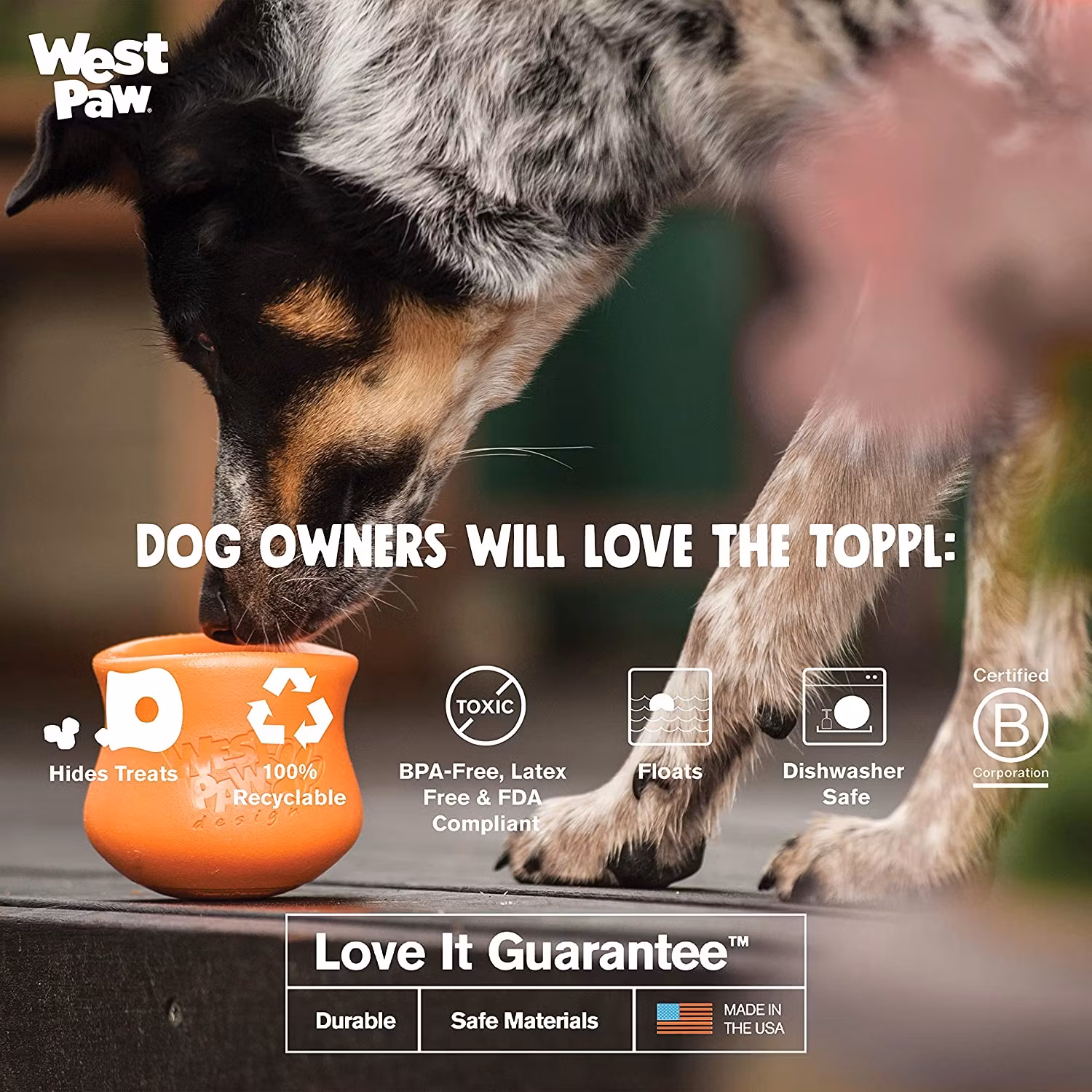 West Paw Toppl, Zogoflex, S 7 cm & L 9 cm & XL 10 cm
