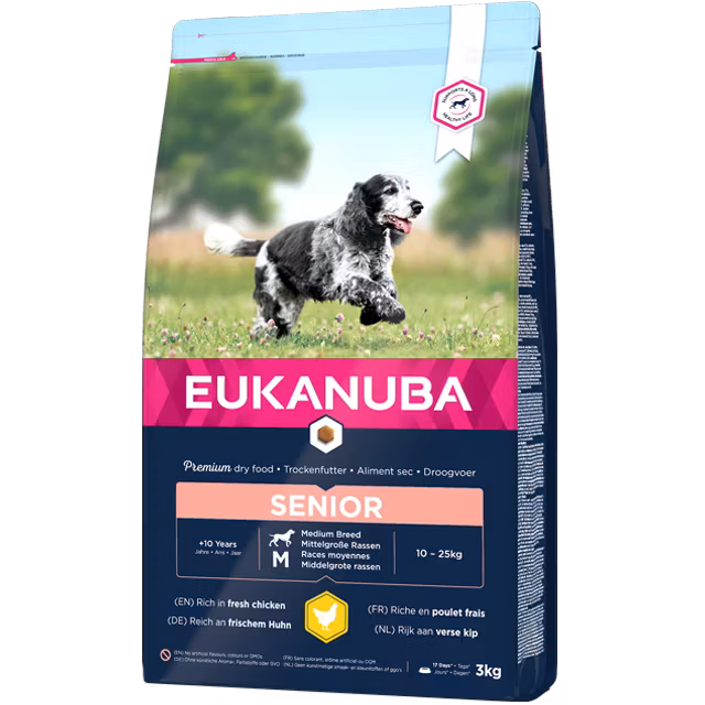 Eukanuba Dog Senior Medium Breed 15 kg. Från 10 år och uppåt