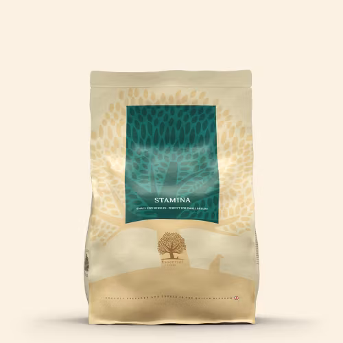 ESSENTIAL STAMINA  Small size. Spannmålsfritt, glutenfritt och utan GMO. 2,5kg