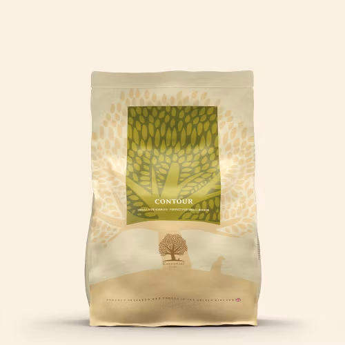 ESSENTIAL CONTOUR Small size.  Spannmålsfritt, glutenfritt och utan GMO. 2,5kg