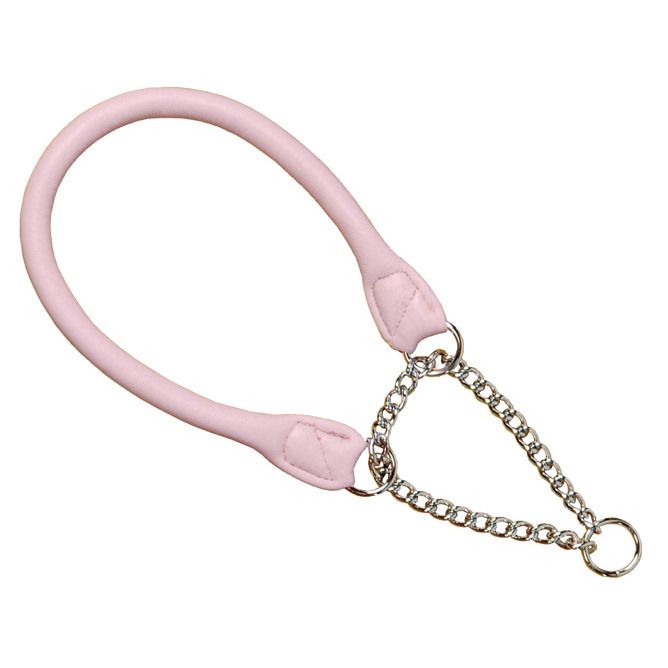 Halvstryp i älgskinn Rosa el röd