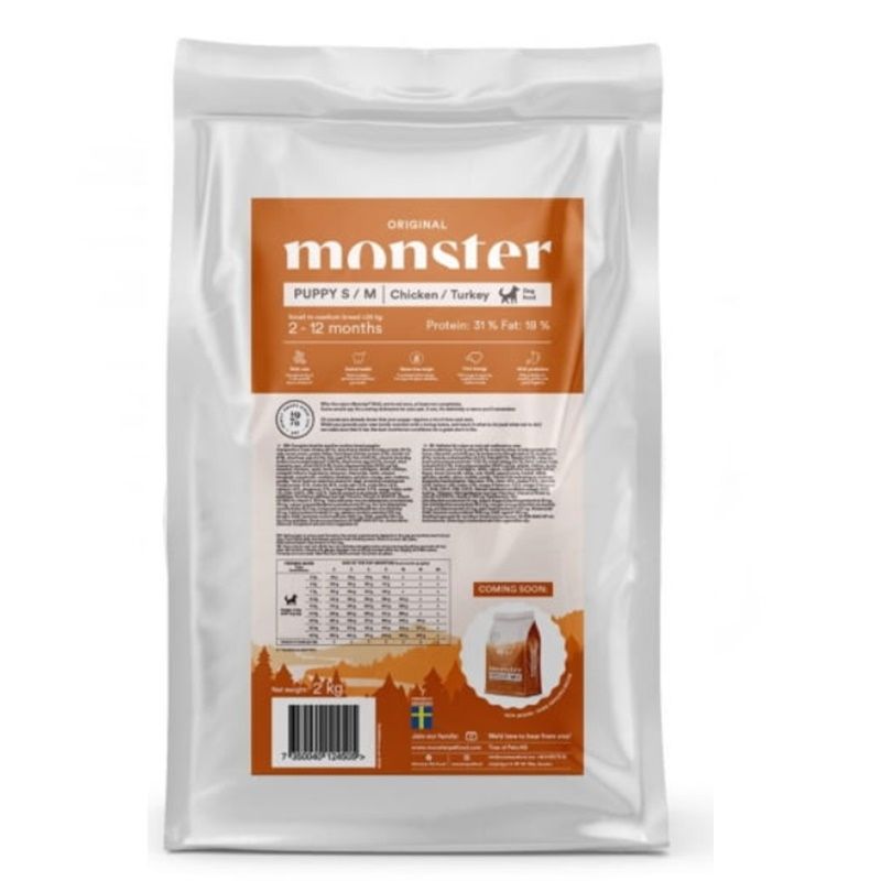 Monster Dog Original Puppy S/M Chicken/Turkey- glutenfritt & vetefritt