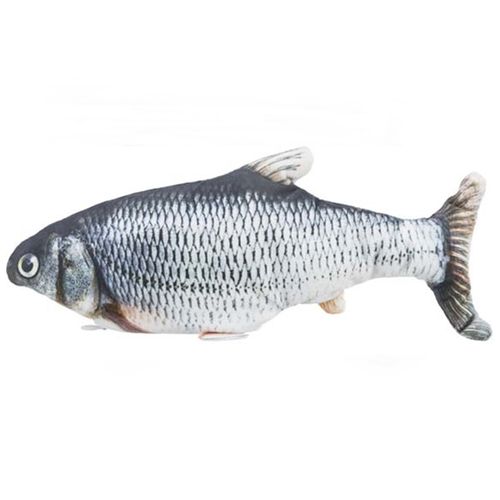 Fisk, sprattlande, i tyg 30 cm, USB-laddas