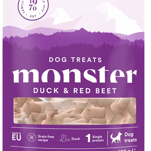 Monster Dog Treats All Breed Duck & Beet - anka & rödbeta 100 gr
