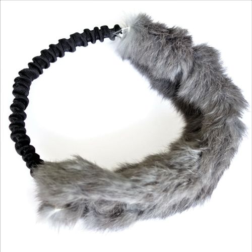 Kanindragis, ring med kaninpäls, ca 40-42cm i sträckt läge