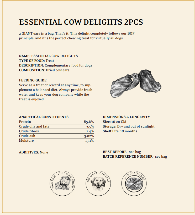 ESSENTIAL COW DELIGHTS "Oxöron" 2 styck