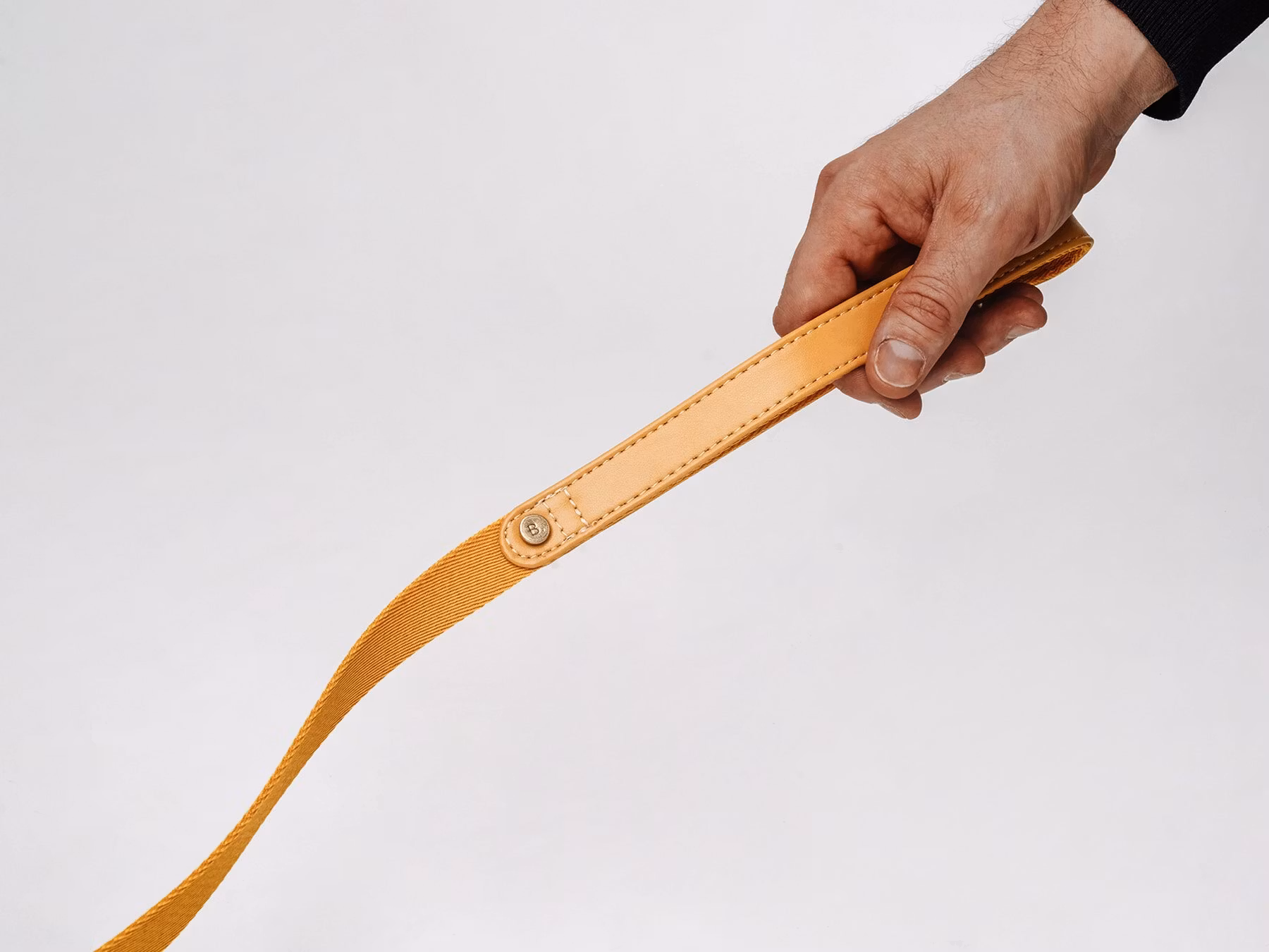 Barkalot Koppel, Återvunna plastflaskor Veganskt läder. Golden Yellow 150 cm