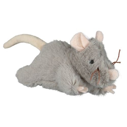 Plyschmus med pipljud och kattmynta, 15 cm