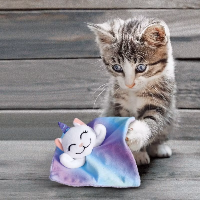 KONG KATT Crackles Caticorn - med prassel & kattmynta 14x17x3cm