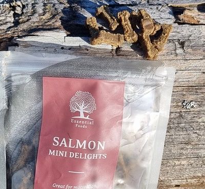 ESSENTIAL SALMON MINI DELIGHTS "Lax" 100 gram.