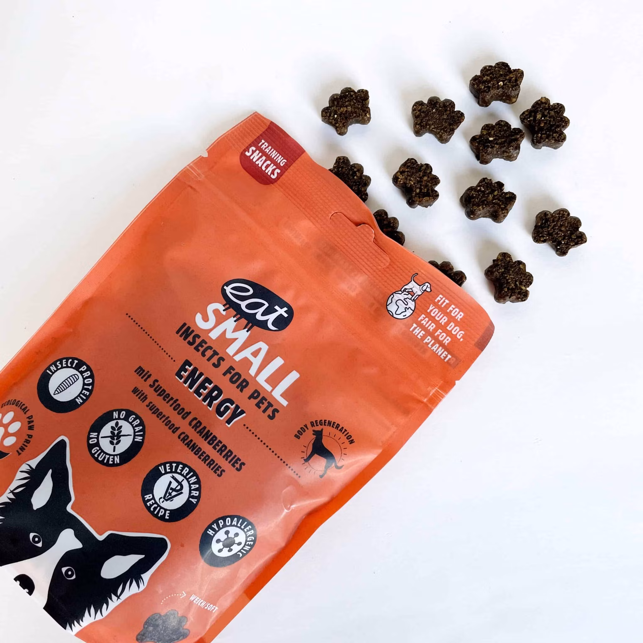 Eat small Träningsgodis Energy - insektsgodis/tranbär  125 gr