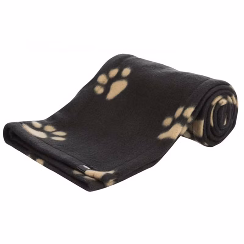 Filt Barney, fleece, 100 x 70 cm, svart m tasstryck