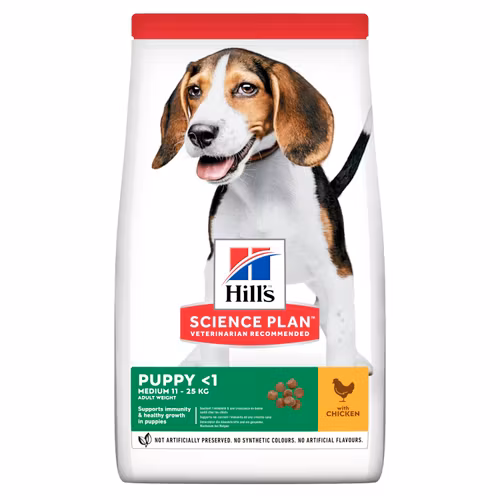 HILL'S SCIENCE PLAN Medium Valpfoder med Kyckling (2,5 kg /12 kg)