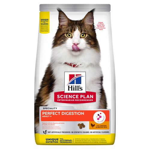 HILL'S SCIENCE PLAN Perfect Digestion Adult 1+ med Kyckling & Råris.1,5 kg/3 kg/7 kg)