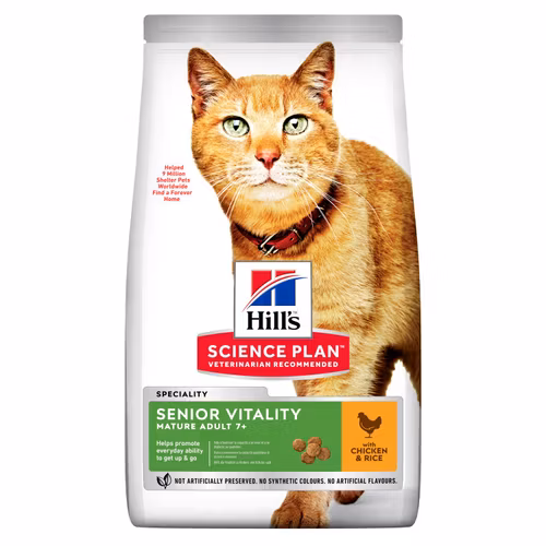 HILL'S SCIENCE PLAN Senior Vitality Adult 7+ med kyckling & ris (1,5 kg & 7 kg)
