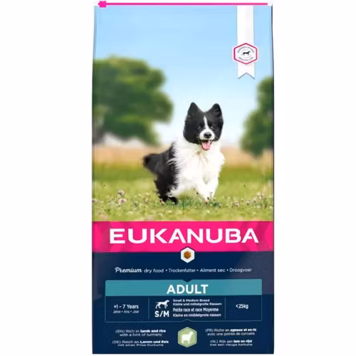 Eukanuba Dog Adult Small/Medium Breed Lamb & Rice 18 kg